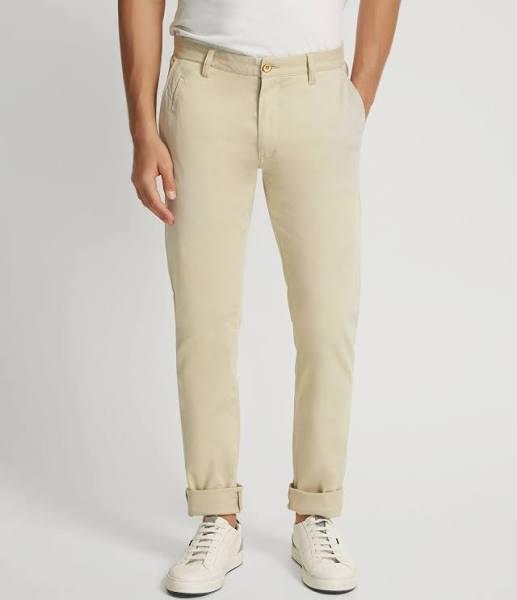 Oxford Stretch Skinny Fit Chino in Sand White 94