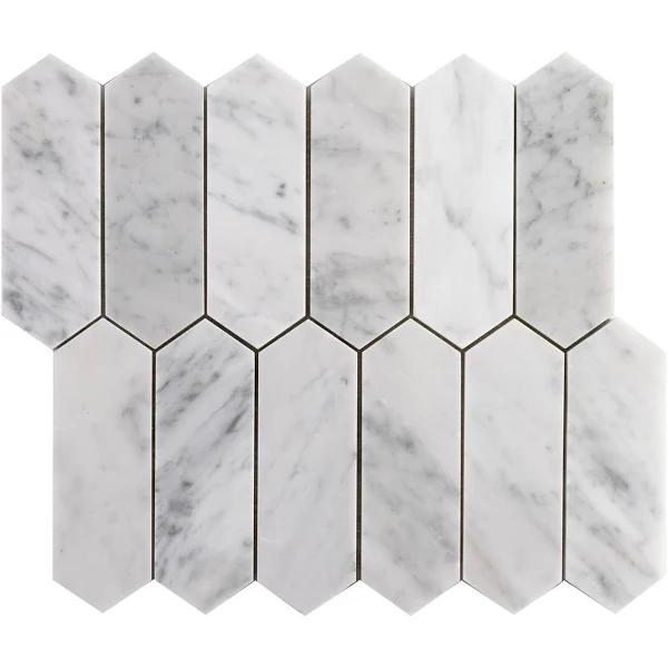 White Picket Stone Mosaic Tile - The Build