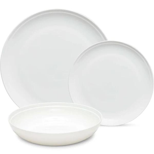 Salt & Pepper Edge Dinner 12 Piece Set White