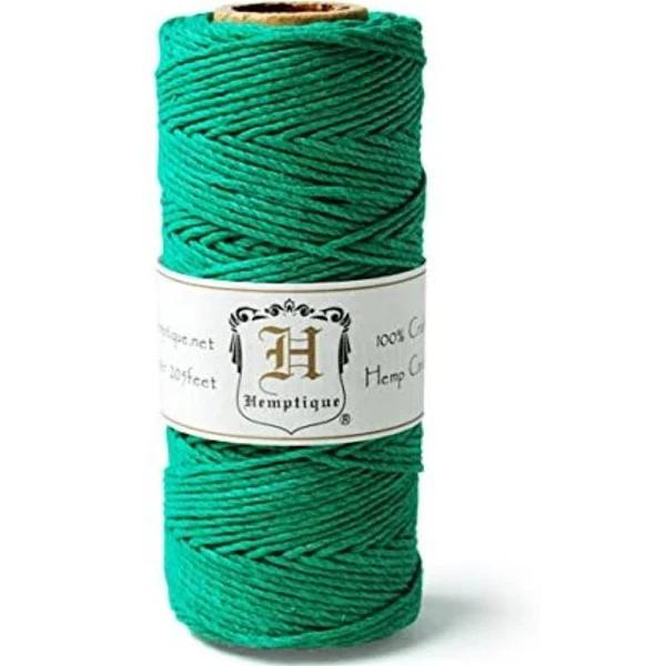 Hemptique HS20 - Grn Hemp 20 - Pound Cord Spool - Green - 205 - Feet