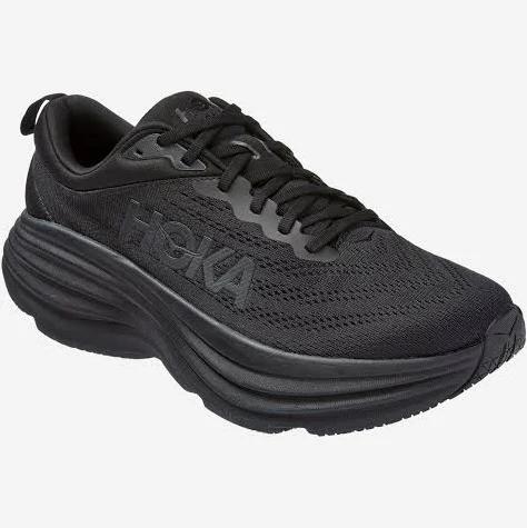 Mens Hoka Bondi 8 Wide (2E-Width) Black/Black / 11