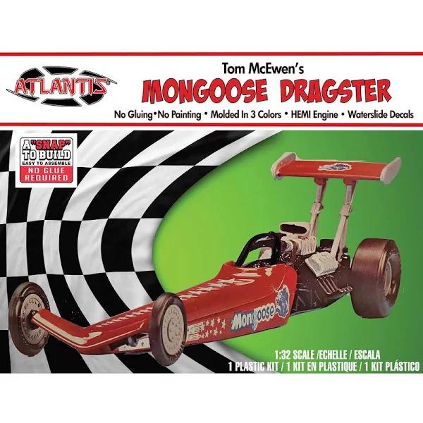 Atlantis Plastic Model Kit-Snap Tom McEwen Mongoose Rail Dragster