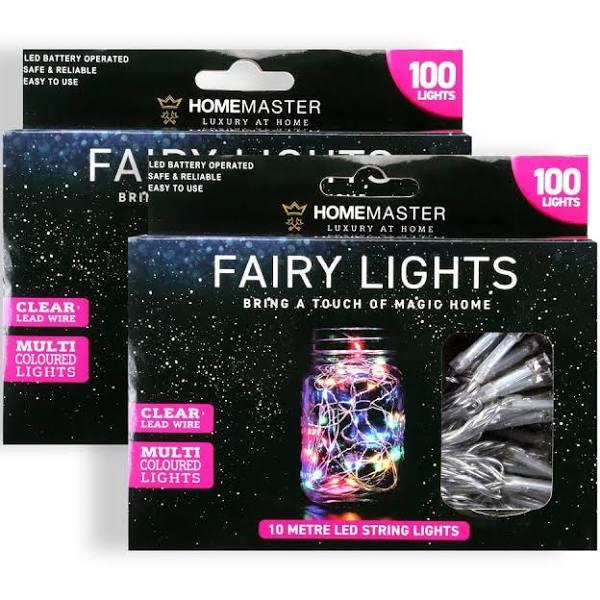 Home Master 2pk Fairy Lights LED Multicolours Battery Operated 200 Lights - Earn Everyday Rewards, AfterPay Available