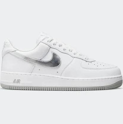 Nike Air Force 1 Low Retro White/ Metallic Silver-Metallic Gold