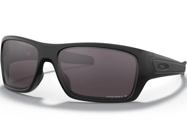 Oakley Turbine Sunglasses - Matte Black with Polarized Prizm Grey Lenses