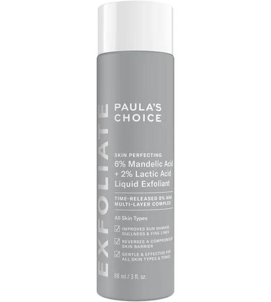 Paula's Choice Skin Perfecting 6% Mandelic + 2% Lactic Acid Liquid Exfoliant 88ml