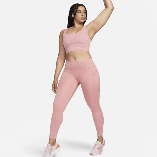 Nike Go Women's Firm-Support Mid-Rise Full-length Leggings With Pockets - Pink