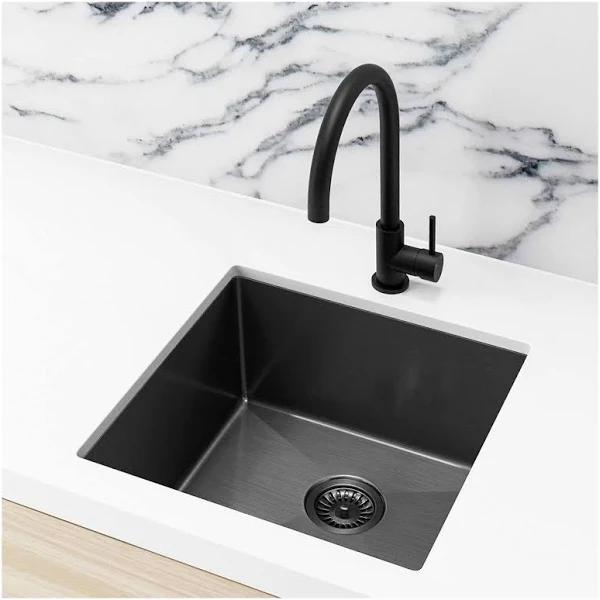 Meir Single Bowl PVD Kitchen Sink 450mm - Gunmetal Black