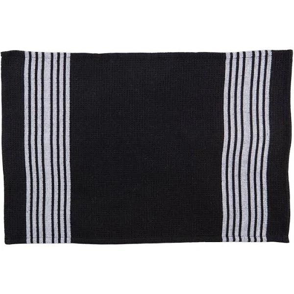 Nicola Spring Cotton Tea Towel - 60cm x 40cm - Black