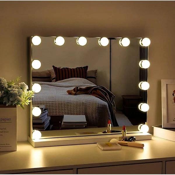 Hollywood Vanity Style LED Makeup Lights Mirror with 3 Color Modes Lights with 10 Dimmable Bulbs