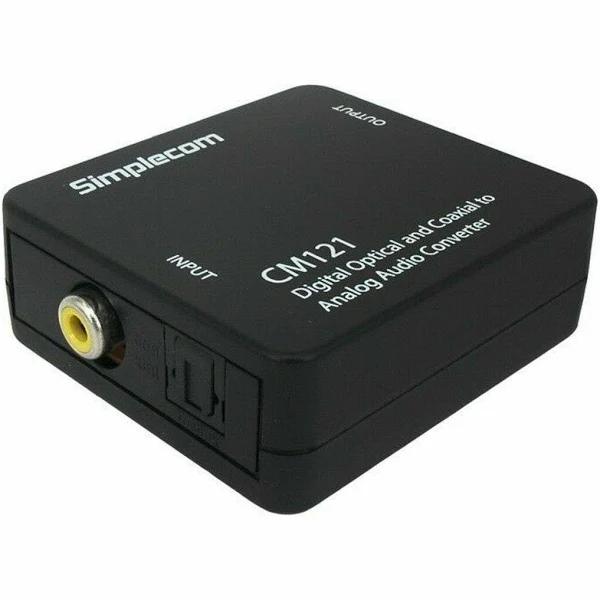 Simplecom CM121 Digital Optical Toslink and Coaxial to Analog RCA Audio Converter