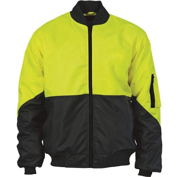 DNC HiVis 2 Tone Day Bomber Jacket - Yellow/Navy - XL