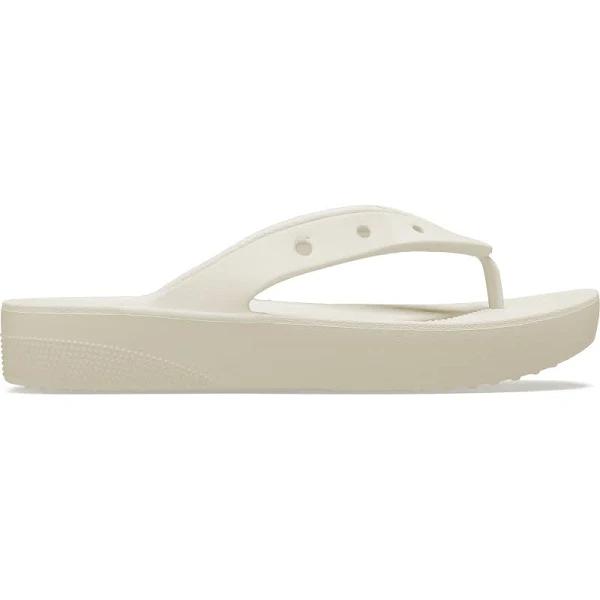 Crocs Classic Platform Flip - Bone W5