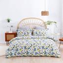 Dreamaker 100% Cotton Sateen Quilt Cover Set Green to Alice Print King