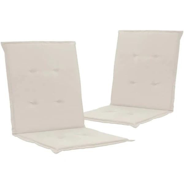 vidaXL Garden Chair Cushions 2 Pcs Cream 100x50x3 cm