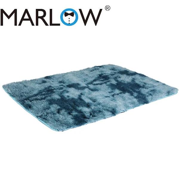 Marlow - Floor Rug Shaggy Rugs Soft Large Carpet Area Tie-Dyed - Blue - 200x300cm