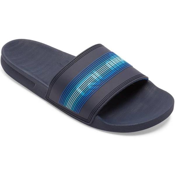 Quiksilver Rivi Wordmark Slides in Blue 8