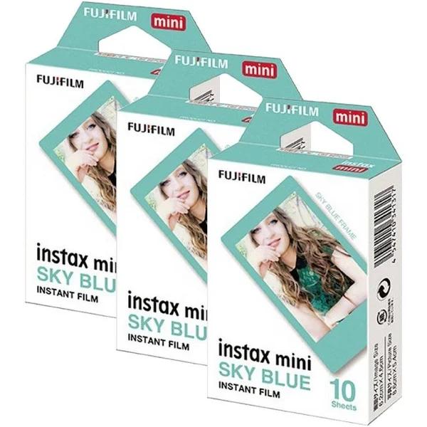 Fujifilm Instax Mini Blue Frame Film 10 Pack (Triple Pack)