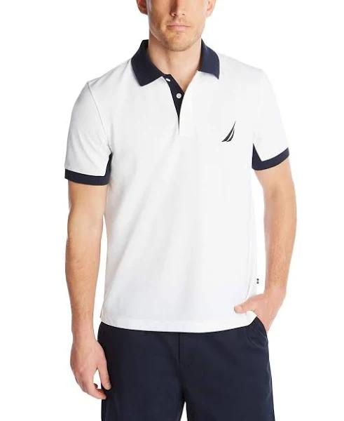 Nautica Men's Classic Fit Short Sleeve Performance Pique Polo Shirt