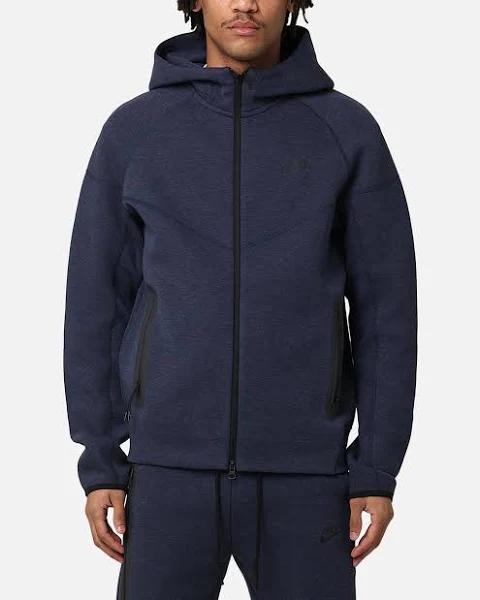 Nike Sportswear Tech Fleece Full-Zip Windrunner Hoodie Obsidian Heather Black - Size 3XL