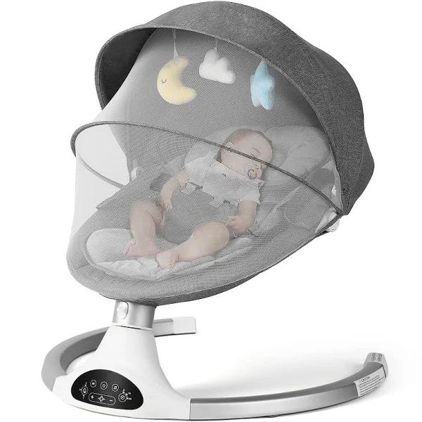 Baby Swing For Infants, Baby Rocker With 5 Point Harness, Bluetooth Support Baby Swing, 10 Preset Lullabies. 3 Speed Natural Baby Swing, Infant