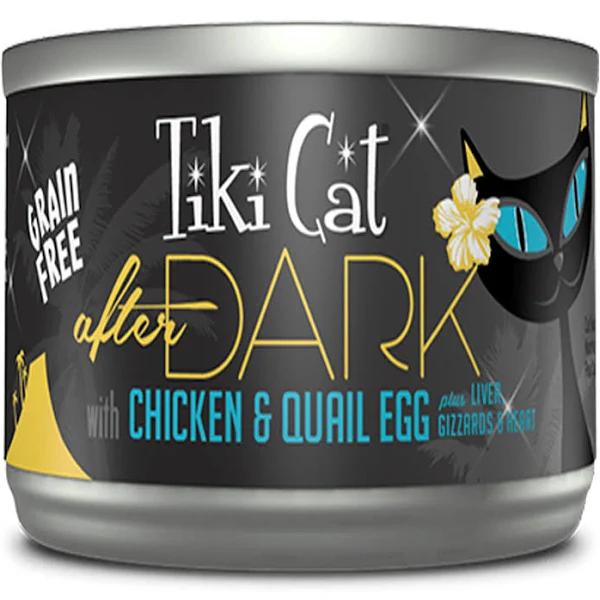 Tiki Cat After Dark Chicken & Quail Egg Cat Can 80gx12