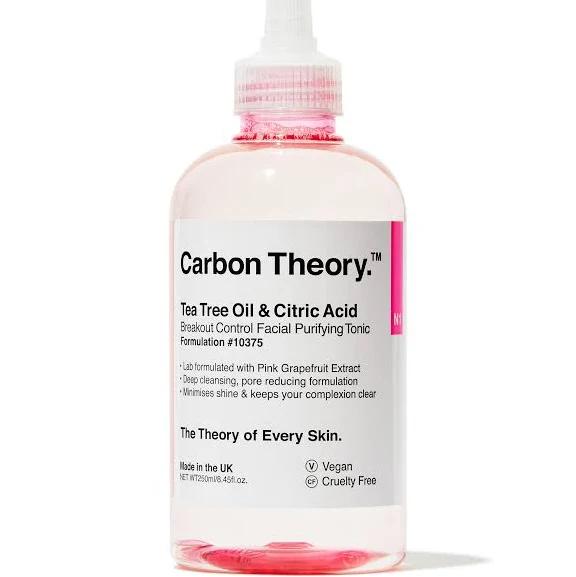 Carbon Theory Tea Tree Oil & Citric Acid Breakout Control Facial Purifying Tonic 250 ml