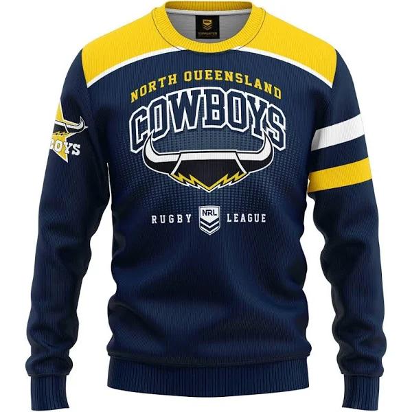 NRL Kids 40/20 Pullover - North Queensland Cowboys - Infant Baby - Light Jumper