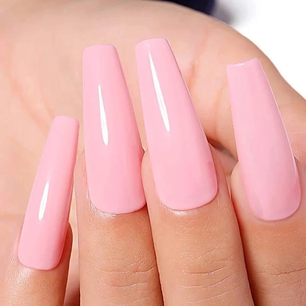 Aimeili Baby Pink Light Gel Polish Nude for Nutural Pink Nail Designs 486