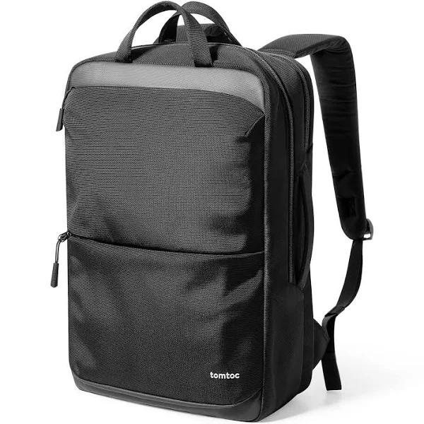 tomtoc 17.3-inch Protective Laptop Backpack for Business Office, Travel Commuter Backpack with Cable Pass-Through for Up to 17.3" Laptop,