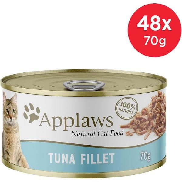 Applaws X48 Tuna Fillet Adult Canned Wet Cat Food 70g by Budget Pet Products