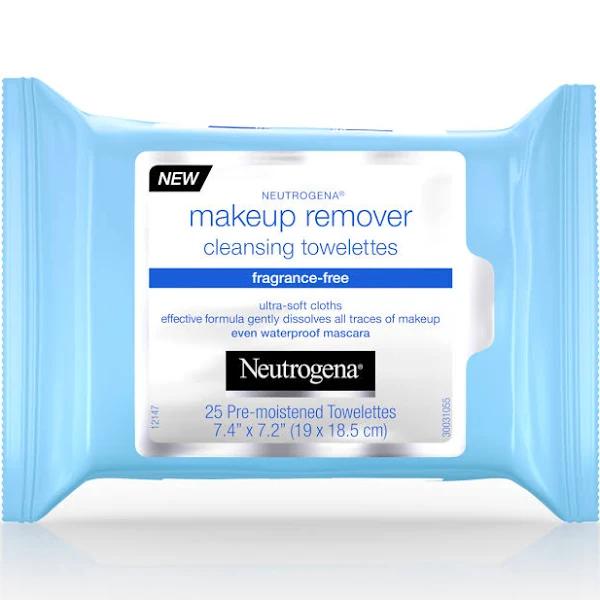 Neutrogena Makeup Remover Cleansing Towelettes Fragrance Free, 25 CT