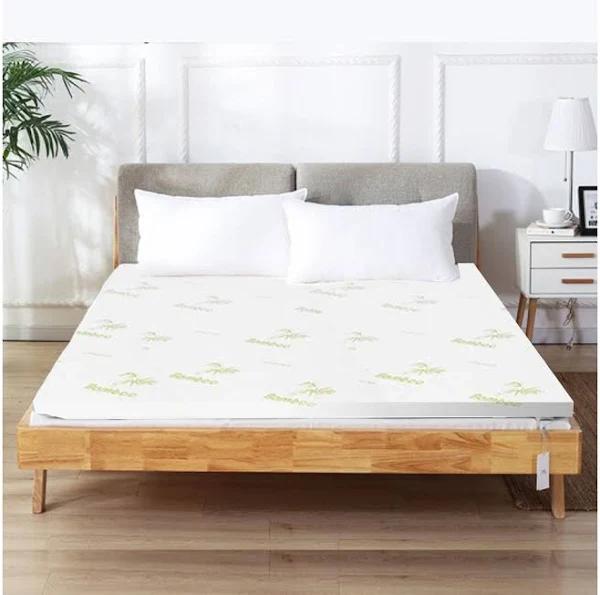 6cm Memory Foam Mattress Topper with Bamboo Cover - King