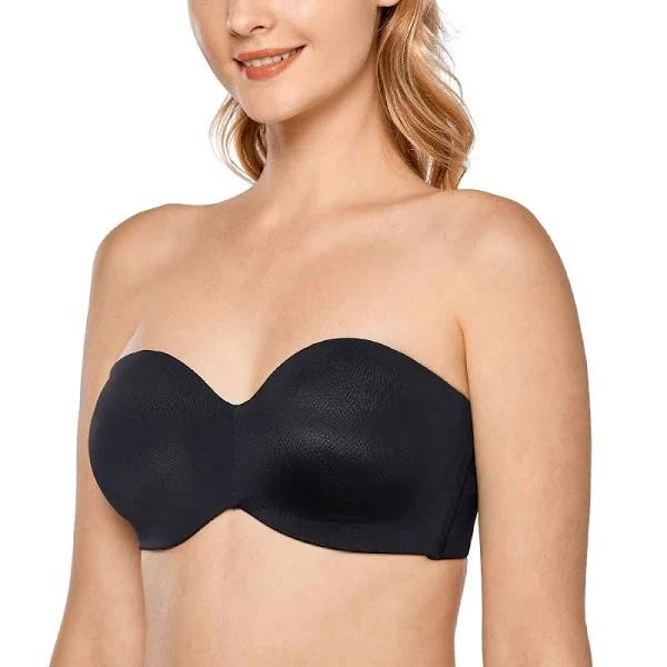 DELIMIRA Women's Non-Padded Underwire Minimizer Support Strapless Bra