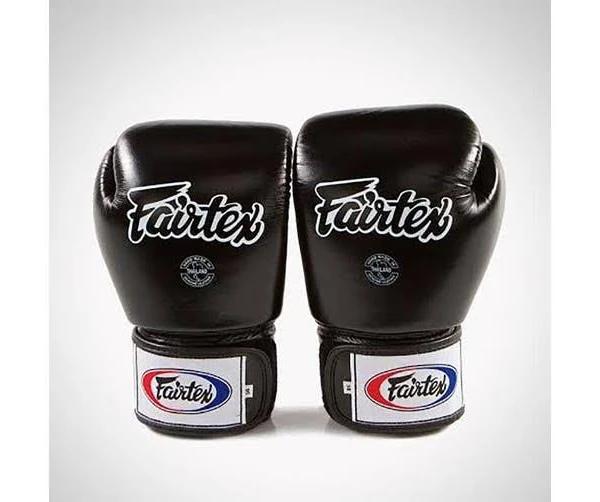 [12oz/Black]New FAIRTEX-BGV1 Boxing Gloves Muay Thai MMA Sparring Tight Fit