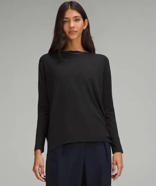 Women's Back in Action Long-Sleeve Shirt Nulu in Black Size 2 | by lululemon