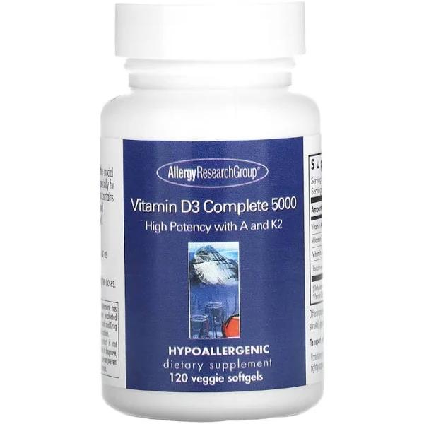 Allergy Research Group, Vitamin D3 Complete 5000, 60 Veggie Softgels