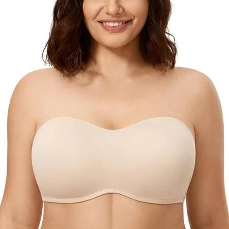 DELIMIRA Bra Nude Bandeau-Style Convertible Bra 40DD