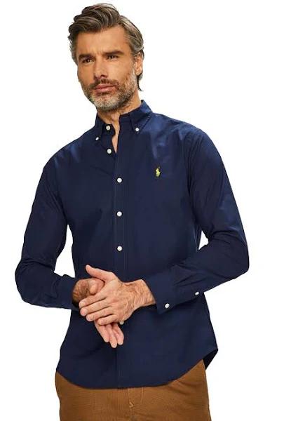 Polo Ralph Lauren Classic Fit Striped Poplin Shirt in Blue 14H23