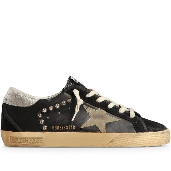 Golden Goose Women's Super-Star Low Top Sneakers Black/Taupe/Silver