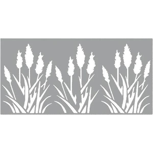 ProtectorAl Protector Aluminium 600 x 900 x 3mm Solid Aluminium Profile Bullrush Decorative Panel Unframed - Palladium Silver