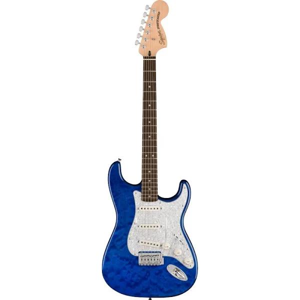 Squier FSR Affinity Stratocaster QMT Sapphire Blue Transparent