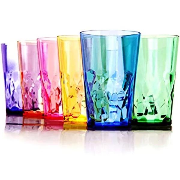 SCANDINOVIA - 19 oz Unbreakable Premium Drinking Glasses Tumbler - Set of 6 - Tritan Plastic Cups - BPA Free - Made in Japan