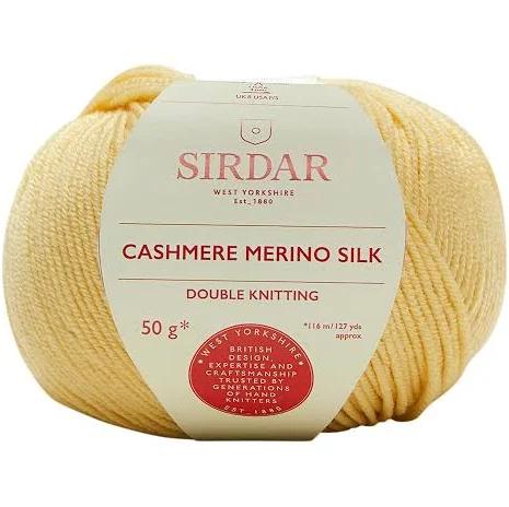 Sirdar Cashmere Merino Silk DK 413 Morning Yellow 50g