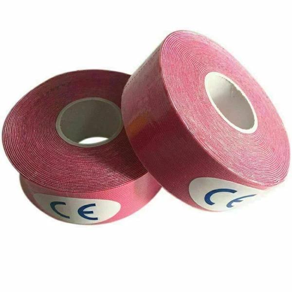 OliandOla 2 Rolls 5mx25mm Sports Kinesiology Tape Sport Tapes Muscle Tape Elastic Strapping - Pink