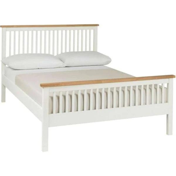 Foret Bed Frame Base Support Bedroom Furniture Wooden White Double