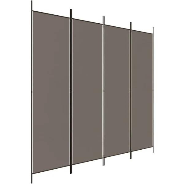 vidaXL 4-Panel Room Divider Anthracite 200×220 cm Fabric