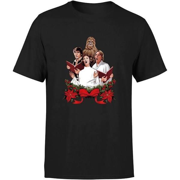 Star Wars Christmas Jedi Carols Black T-Shirt - L