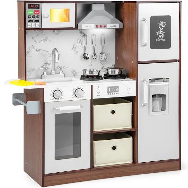 Costway Kids Kitchen Playset With Attractive Lights And Sounds