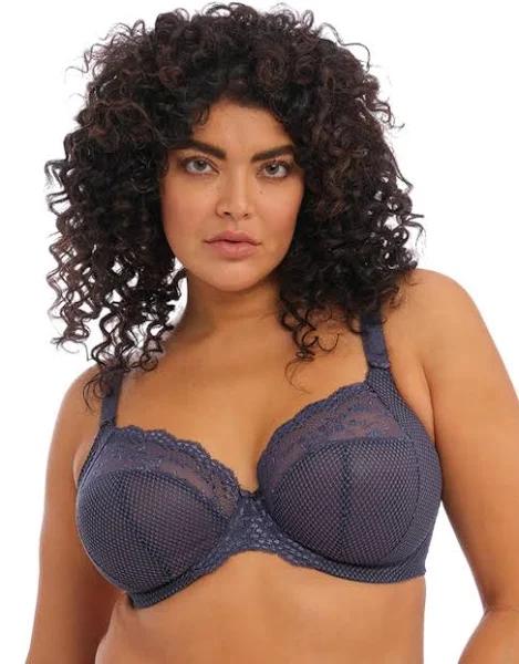 Elomi Charley Underwire Plunge Bra Storm Grey, 44E / Storm